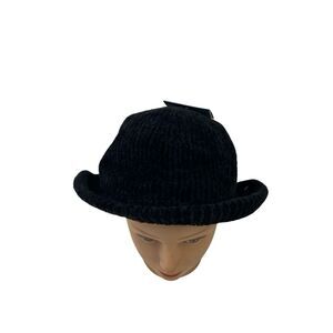 Isotoner Round Black Rayon blend winter hat new style #30268